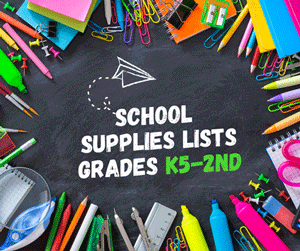 School Supply Lists K5-2nd
